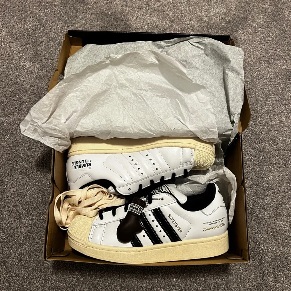 Adidas Originals Superstar II Muhammad Ali Men’s Size 4.5, Women’s Size 5.5